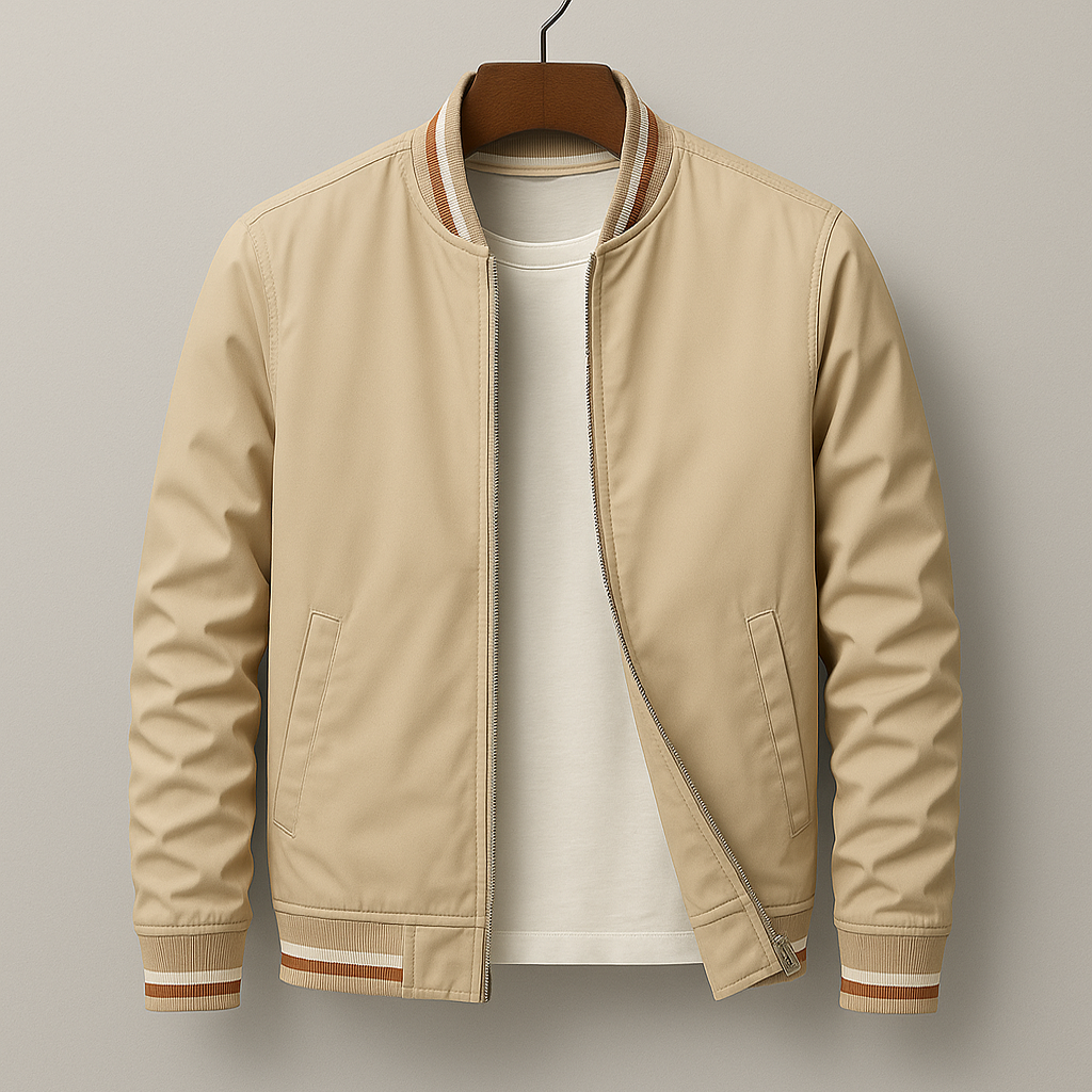 Henry™ | Elegant Striped Bomber Jacket