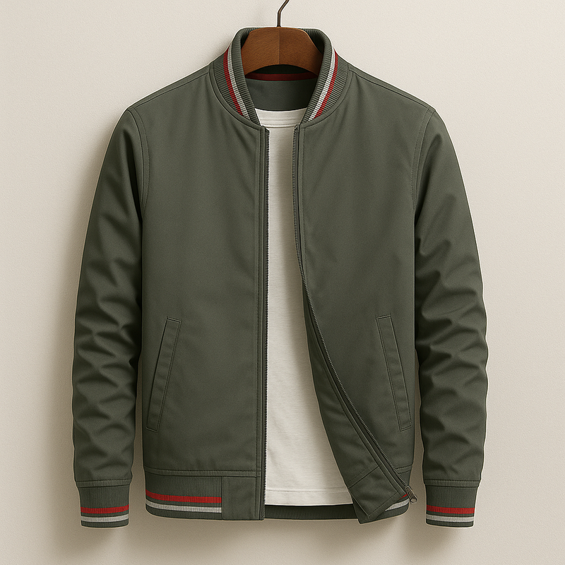 Henry™ | Elegant Striped Bomber Jacket