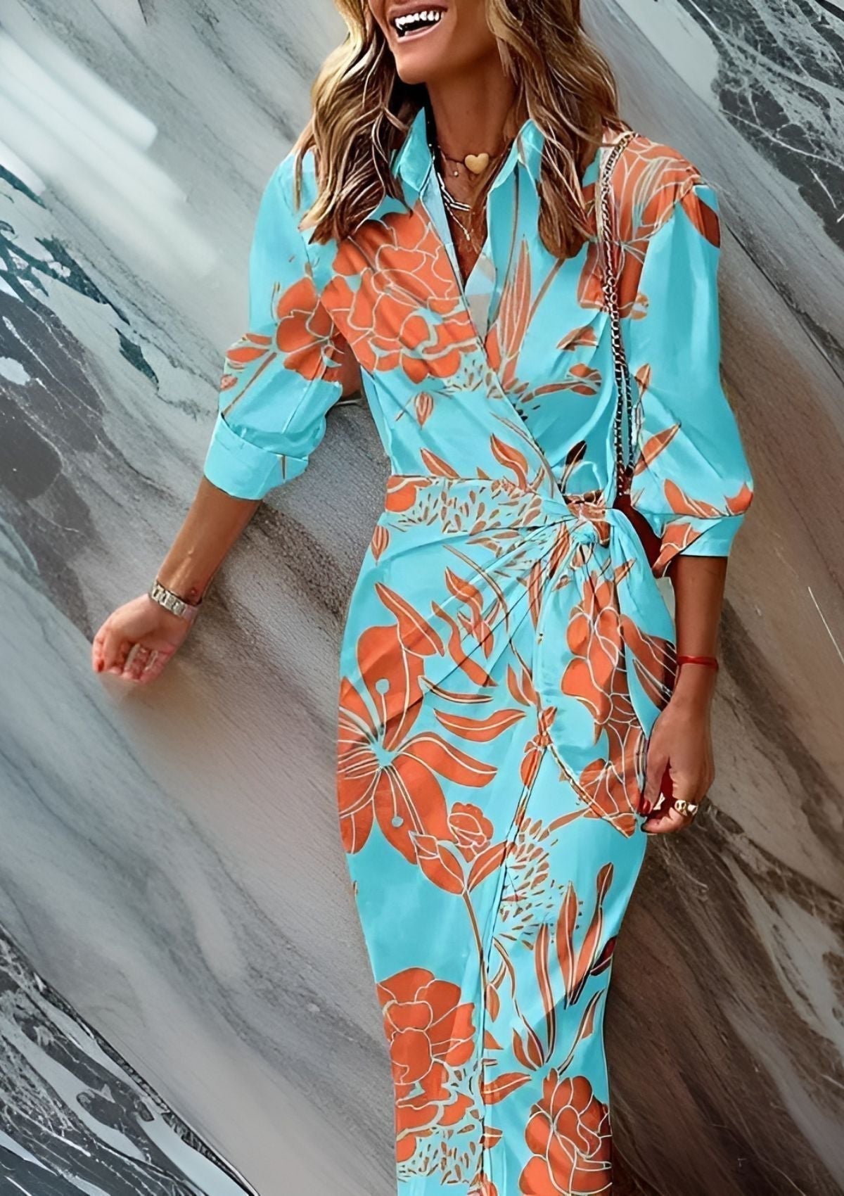 Freyja™ | Tailored Print Dress