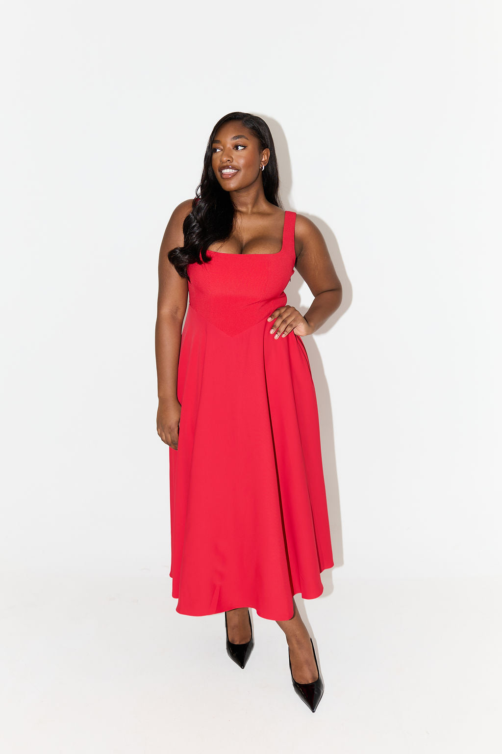 Celeste™ | Airy Charm Midi Dress