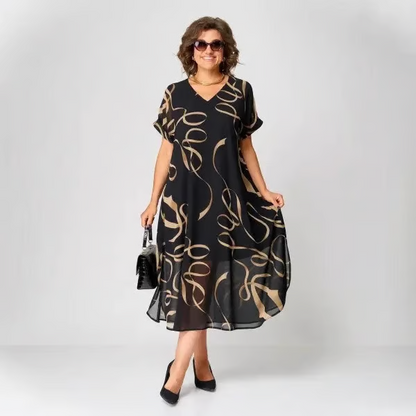 Linda™ | Elegant V-Neck Dress
