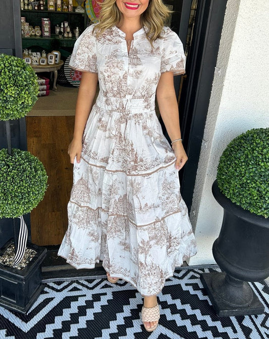 Alexia™ | Maxi Dress in Toile