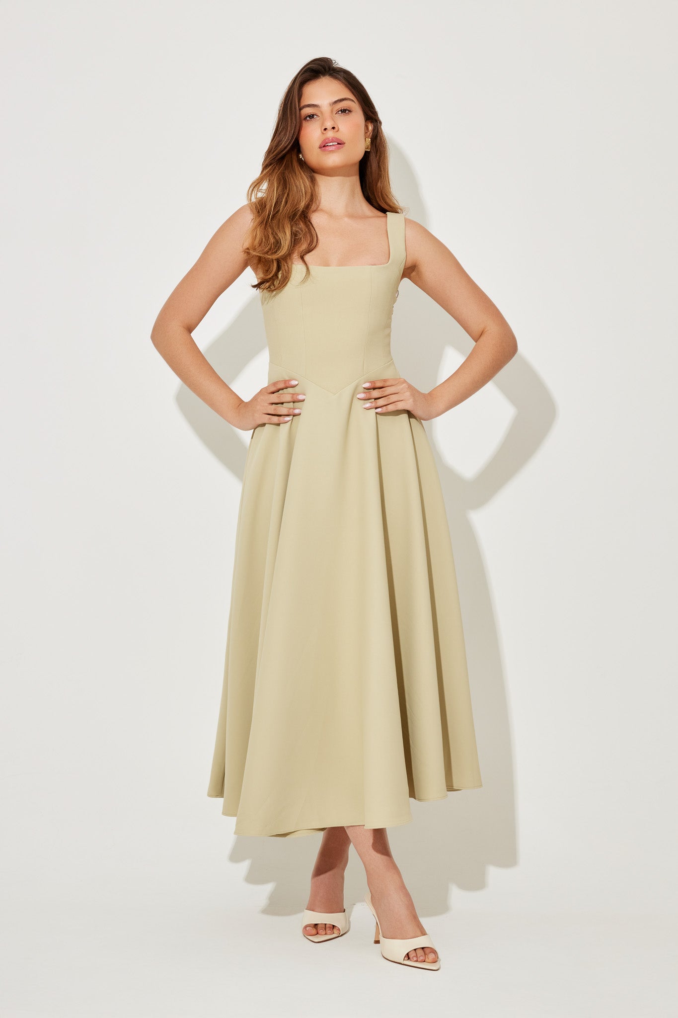Celeste™ | Airy Charm Midi Dress