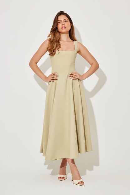 Celeste™ | Airy Charm Midi Dress