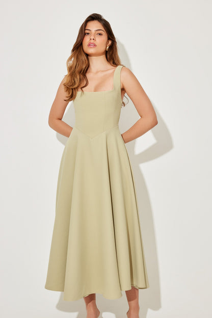 Celeste™ | Airy Charm Midi Dress