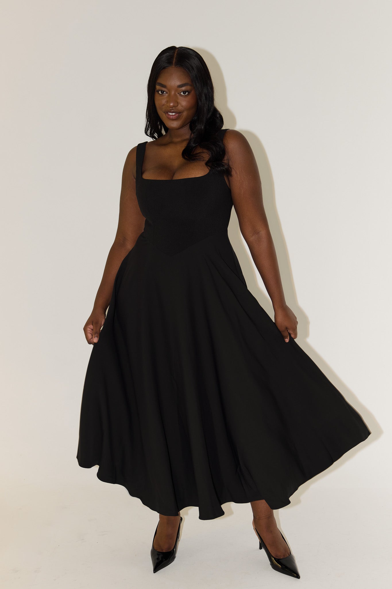 Celeste™ | Airy Charm Midi Dress