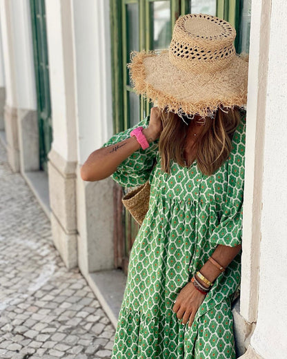 SUSAN | BOHEMIAN LONG DRESS TUMMY COVERAGE
