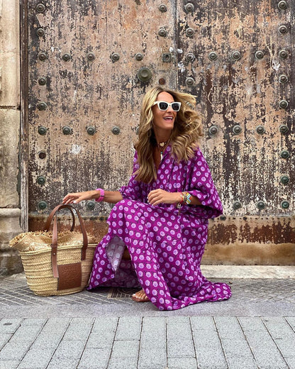 SUSAN | BOHEMIAN LONG DRESS TUMMY COVERAGE