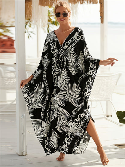 Olivia™ - Luxe Chain Print Kaftan Dress