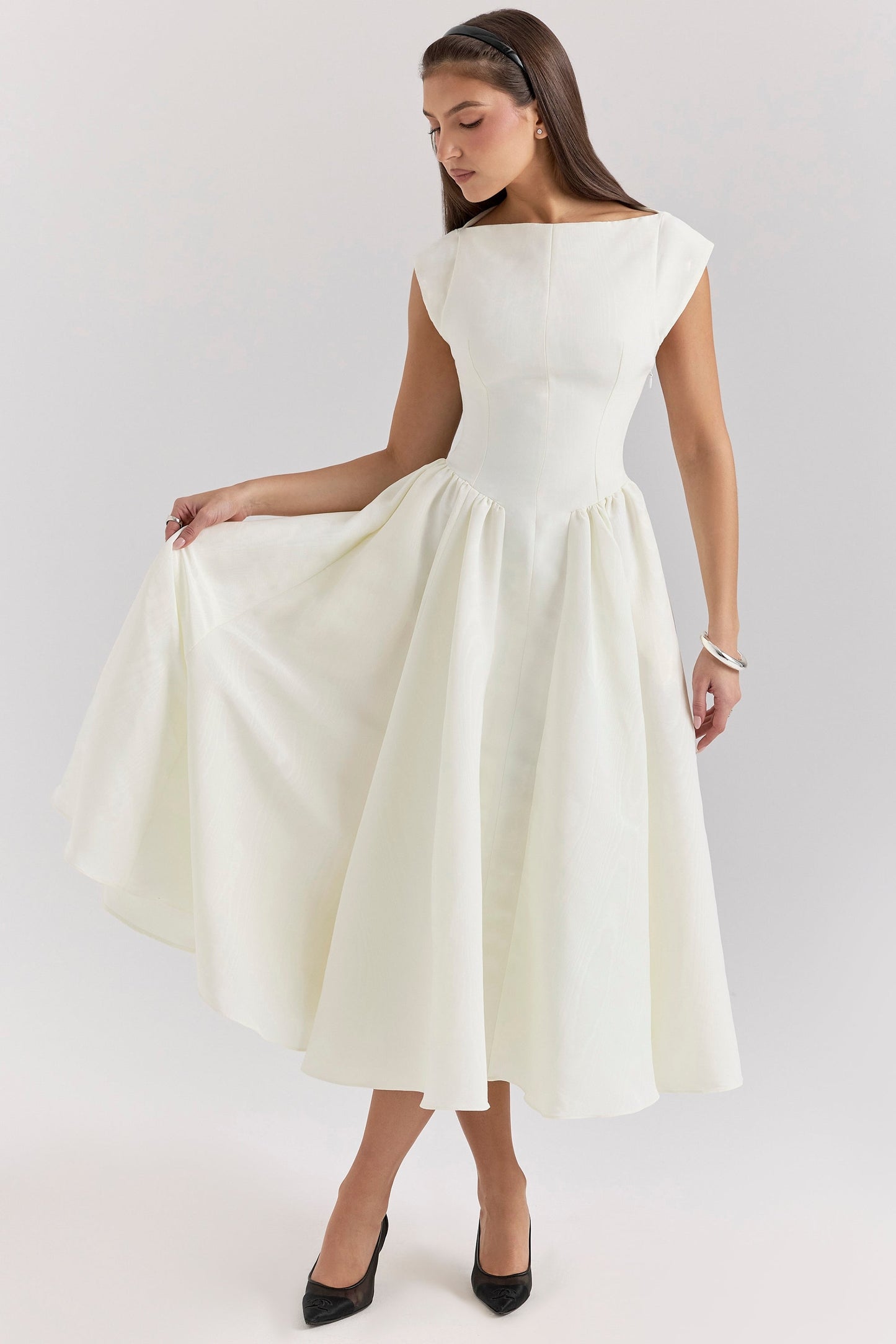 Elvara™ | Satin Midi Gown