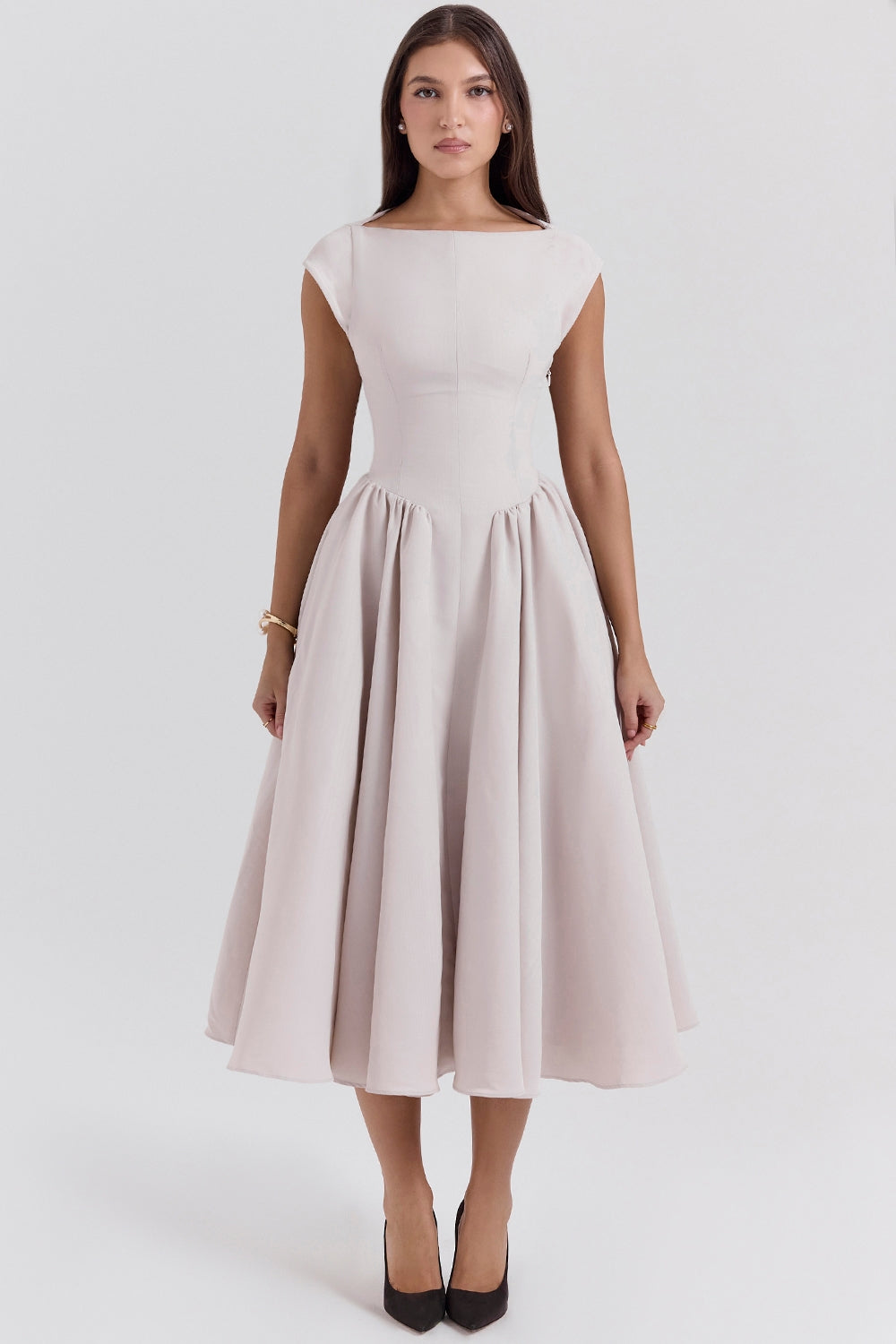 Elvara™ | Satin Midi Gown
