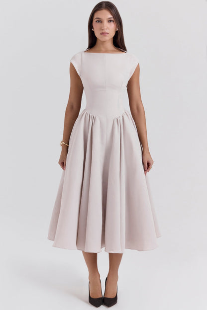 Elvara™ | Satin Midi Gown