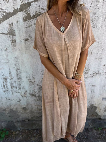 Kathy - V-Neck Midi Dress