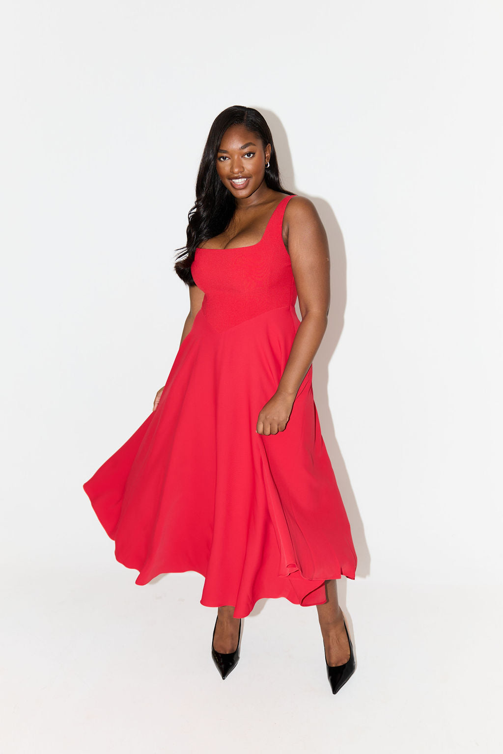 Celeste™ | Airy Charm Midi Dress