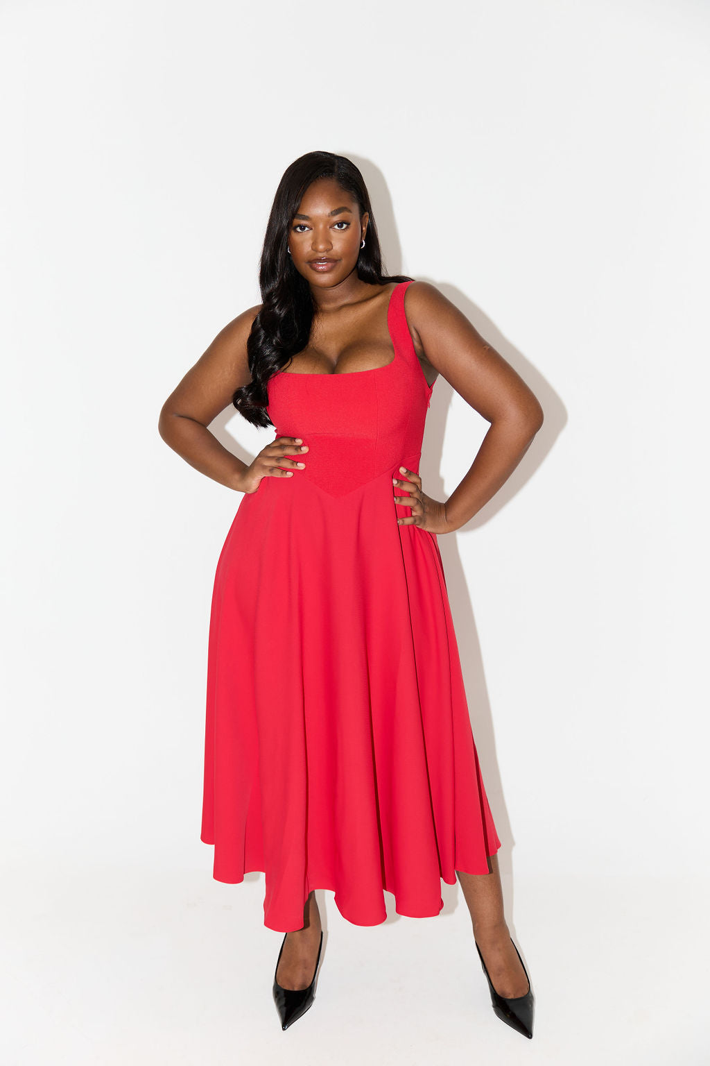 Celeste™ | Airy Charm Midi Dress
